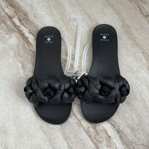 NWT Shade & Shore Mallory Sandals, Slides, Black